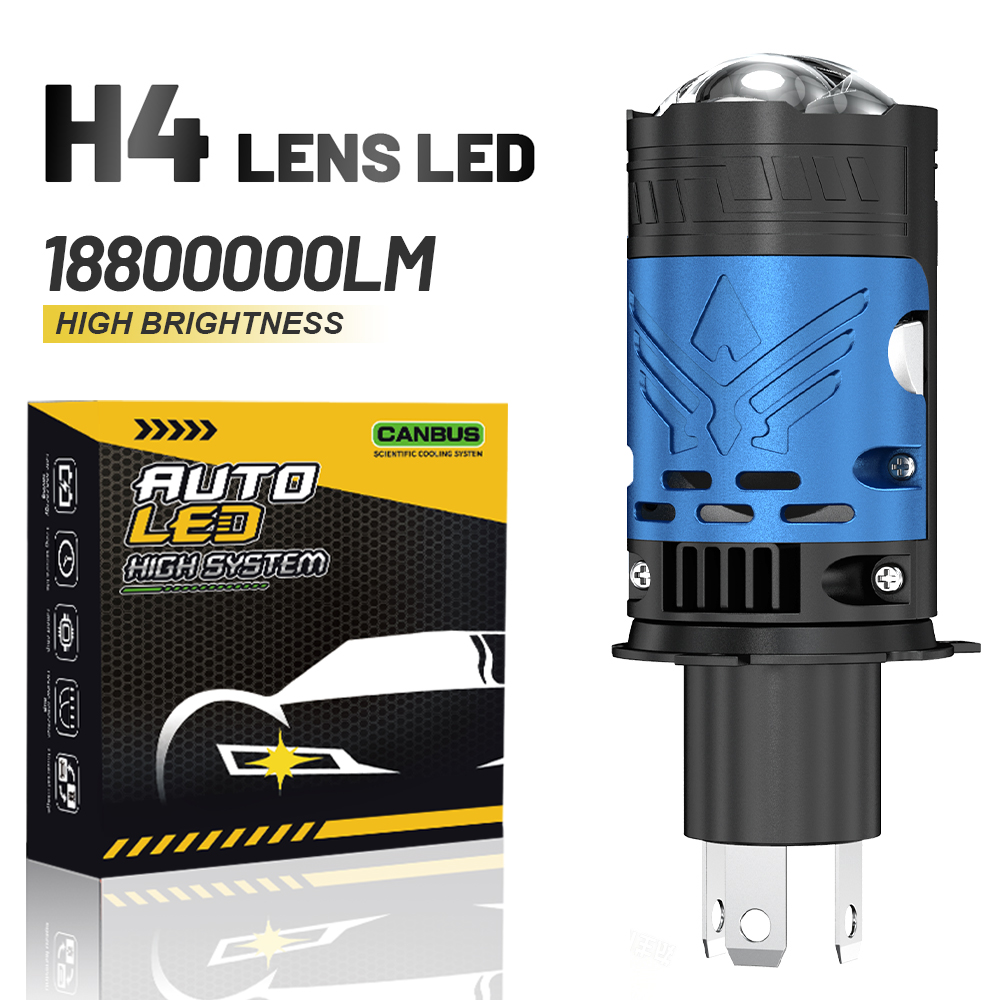 Universal Motorcycle Led Headlight Projector - 18800000LM H4 LED Headlight Bulb Projector