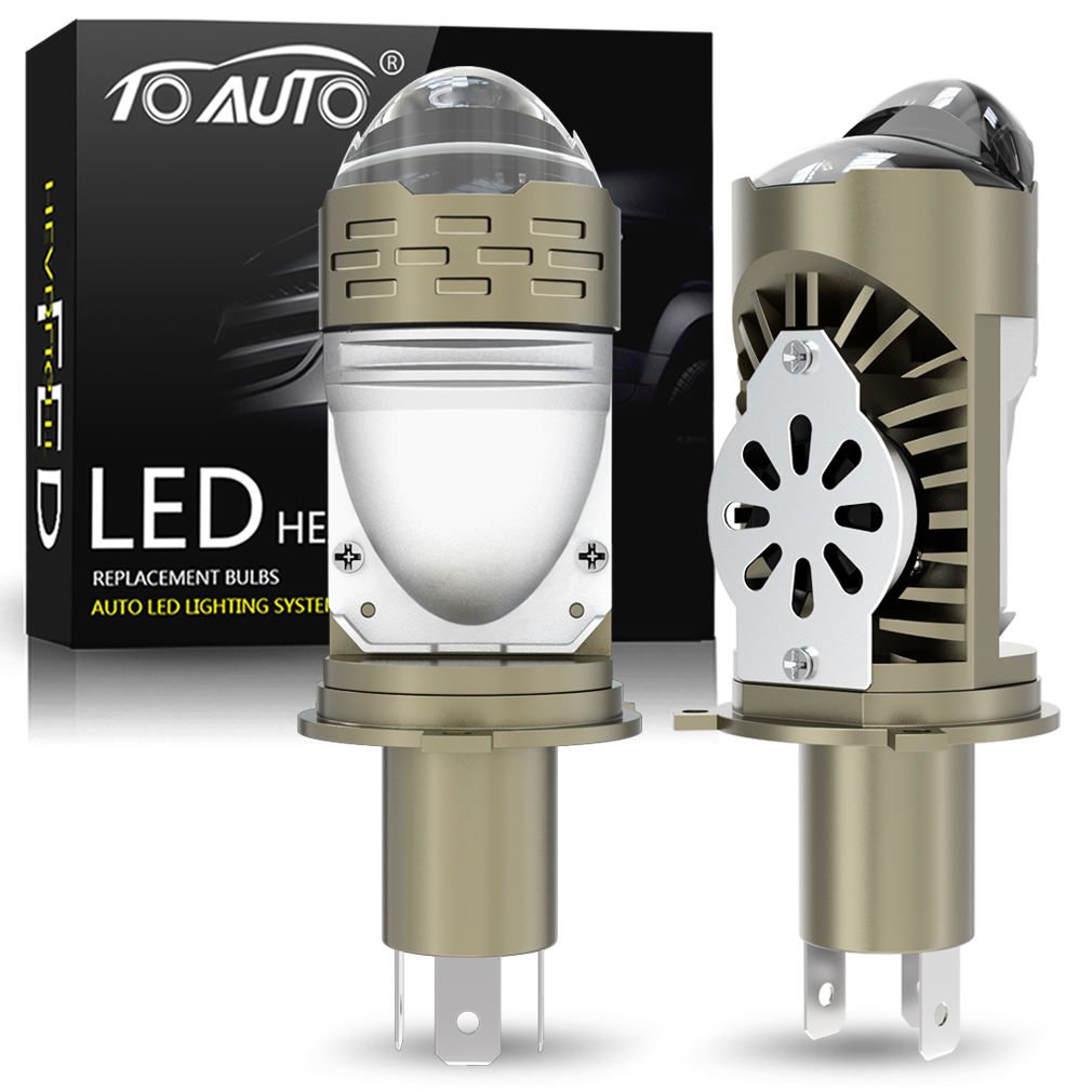 Dual Lens H4 LED Projector Len - Universal Motorcycle Led Headlight Projector 评论和价格