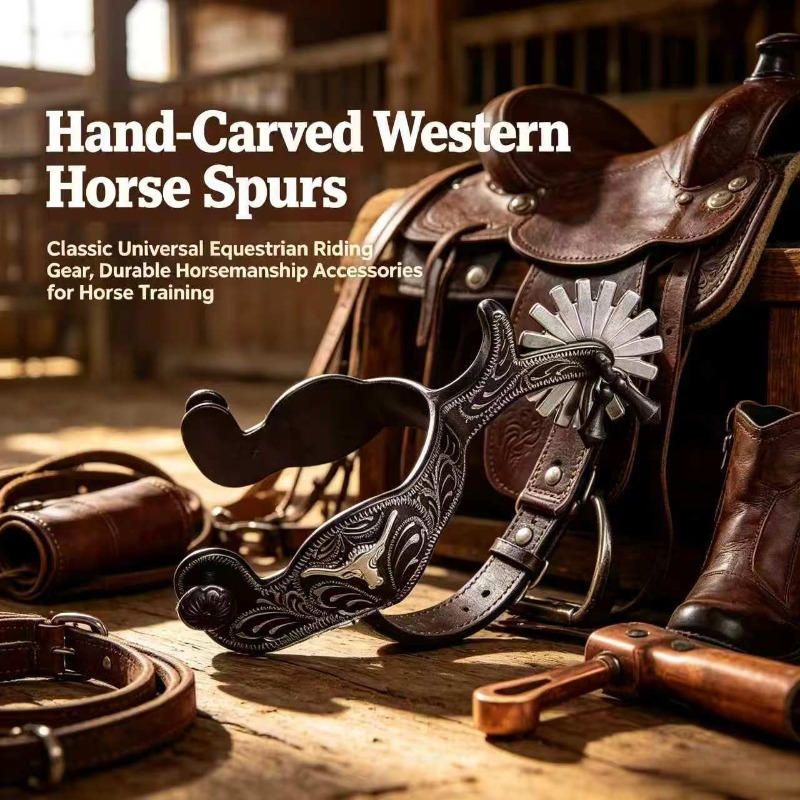 Hand‑Carved Western Horse Spur - Riding Gear 评论和价格