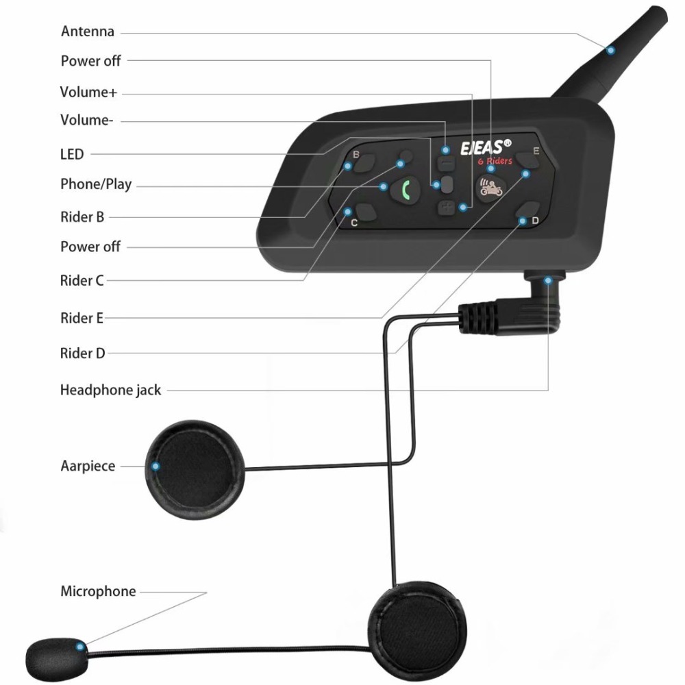 3.5MM Earphone Microphone Acce - Full Face Motorcycle Helmet With Bluetooth 评论和价格