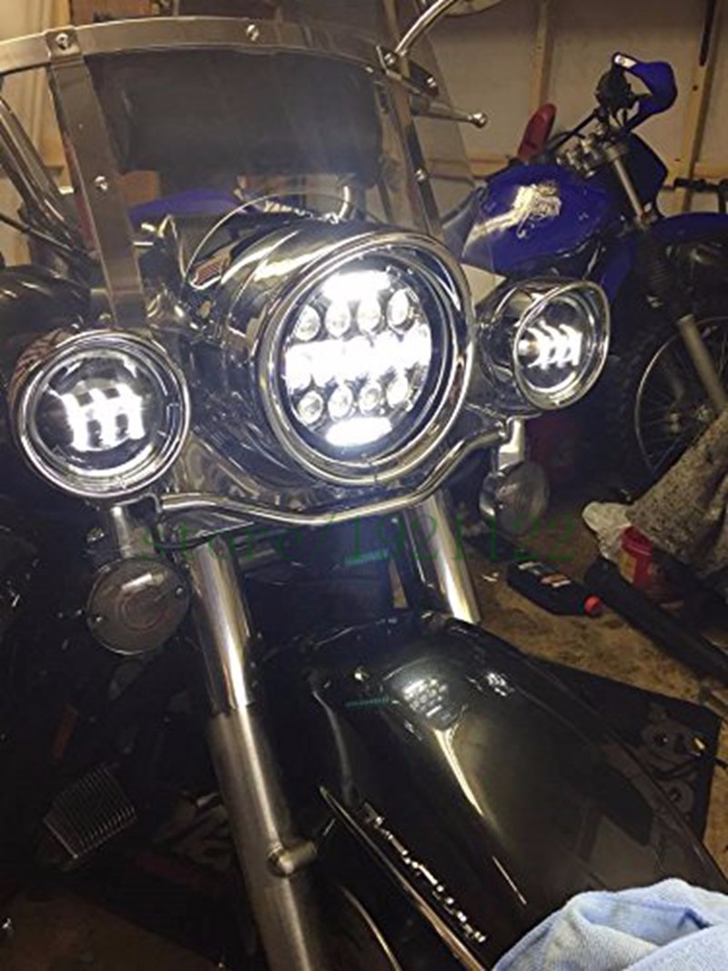 7inch LED Motorcycle Headlight - Universal Motorcycle Led Headlight Projector 评论和价格
