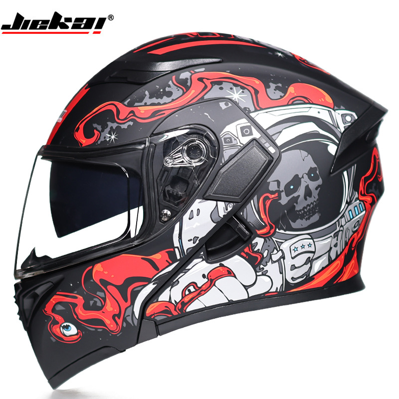 W Bluetooth Anti-fog Double Le - Full Face Motorcycle Helmet With Bluetooth 评论和价格