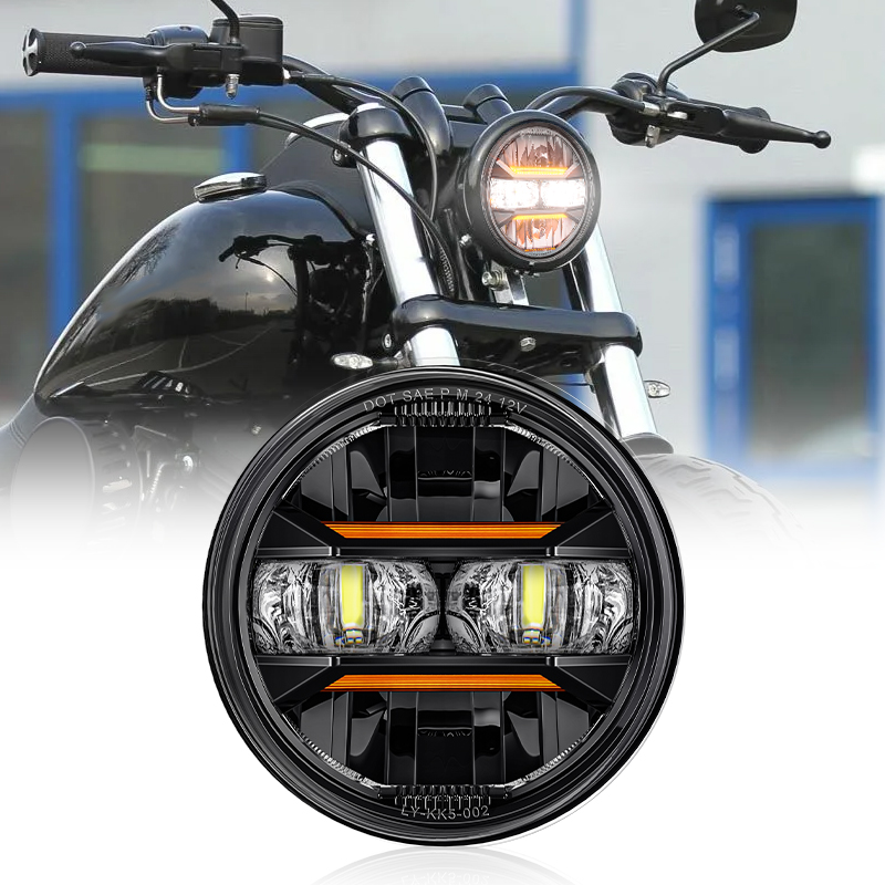 Universal Car Motorcycle 5.75  - Universal Motorcycle Led Headlight Projector 评论和价格