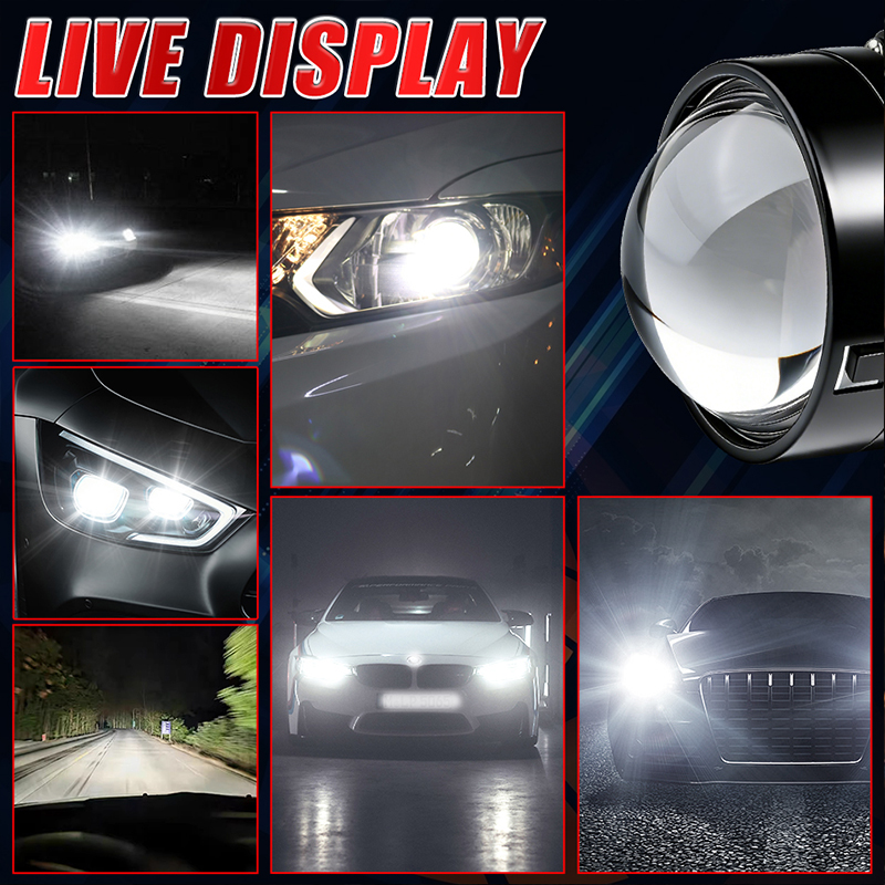 1/2PCS Bi-Led Projector Lenses - Universal Motorcycle Led Headlight Projector 评论和价格