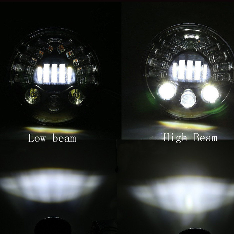 7inch Adaptive Round Motorcycl - Universal Motorcycle Led Headlight Projector 评论和价格