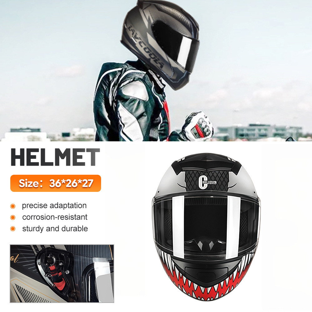 Stylish Full-Face Motorcycle H - Dual Visor Motorcycle Racing Helmet 评论和价格