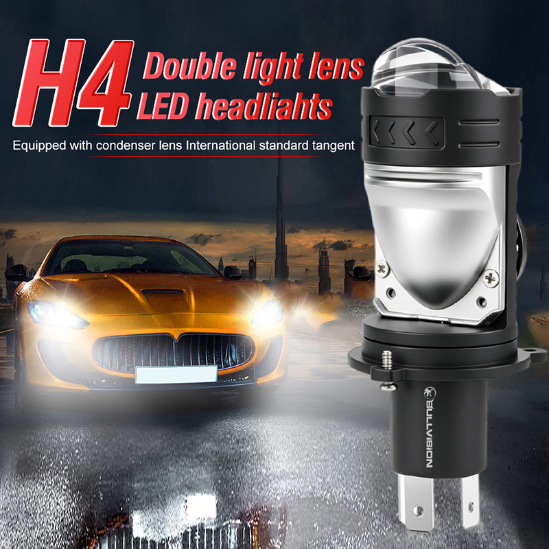 Bullvision 2PC H4 LED Projecto - Universal Motorcycle Led Headlight Projector 评论和价格