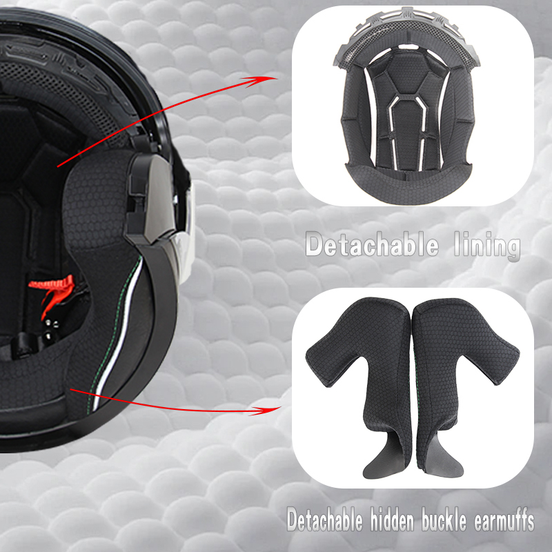 715-Motorcycle Dual Visor Flip - Full Face Motorcycle Helmet With Bluetooth 评论和价格