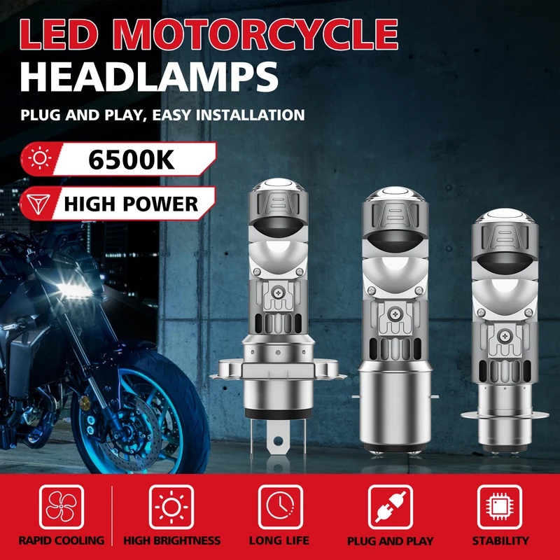 1/2PCS P15D BA20D H4 LED Motor - Universal Motorcycle Led Headlight Projector 评论和价格